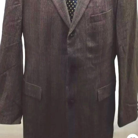Hugo Boss Men Blazer Cashmere Wool 44R Window Pane plaid Dark Brown 3 Buttons - Picture 11 of 11